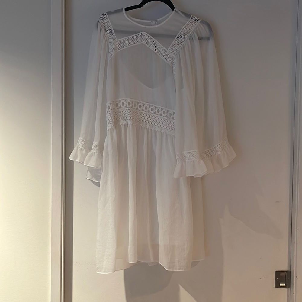 Mc Q eggshell white dress